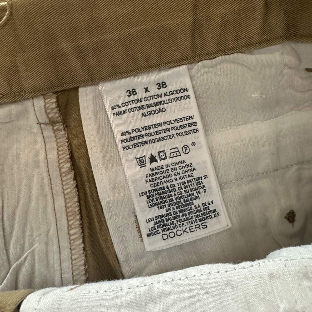 Dockers Beige Cotton-Blend Trousers